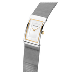 Reloj rectangular 22 mm malla blanco