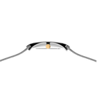 Reloj rectangular 22 mm malla blanco