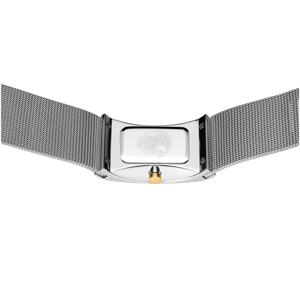 Reloj rectangular 22 mm malla blanco