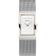 Reloj rectangular 22 mm malla blanco
