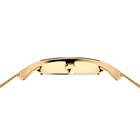 Reloj rectangular brillante malla dorado