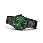 Reloj multifunción esfera sunray eslabones verde