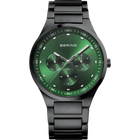 Reloj multifunción esfera sunray eslabones verde