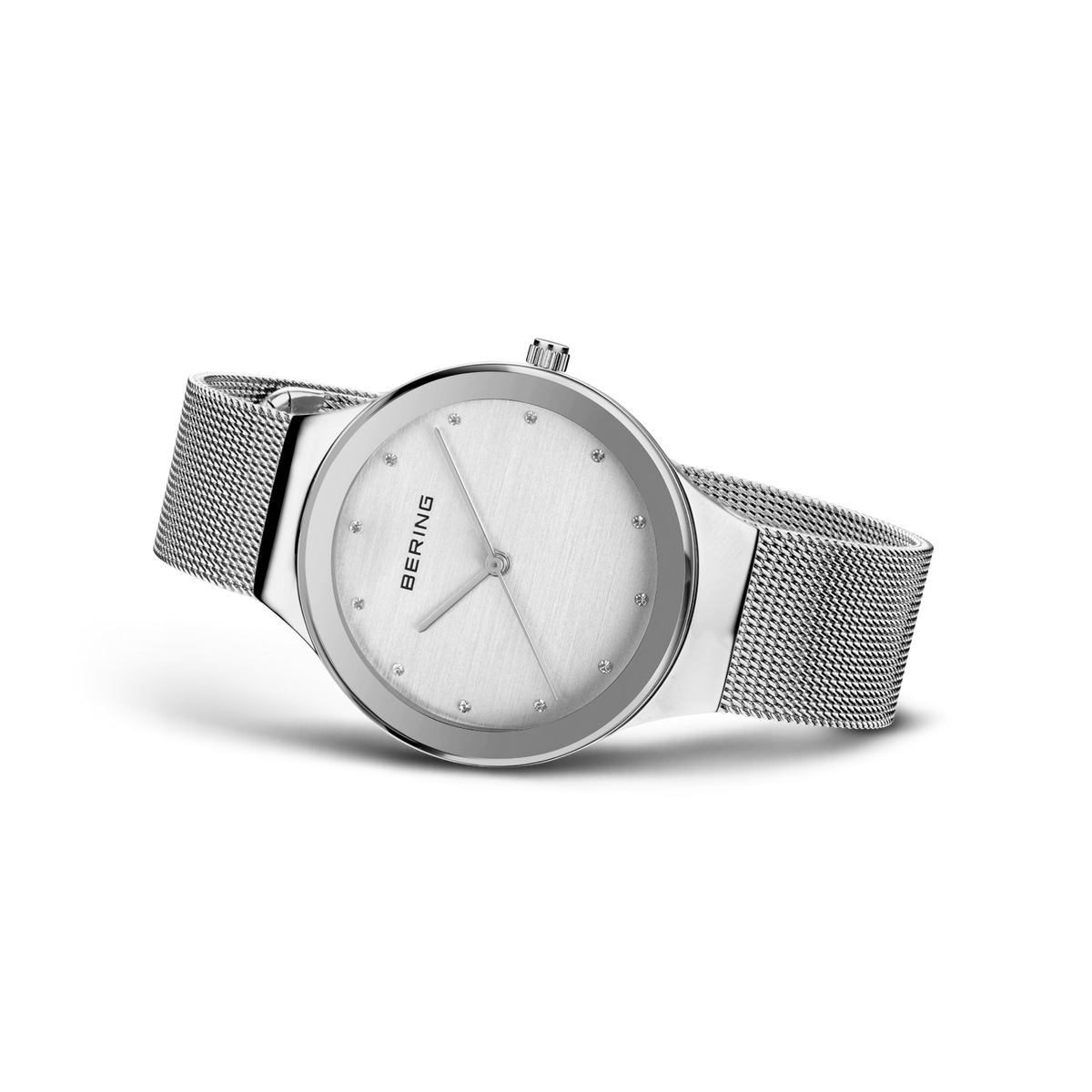 Oval Swarovski Stones Silver Watch