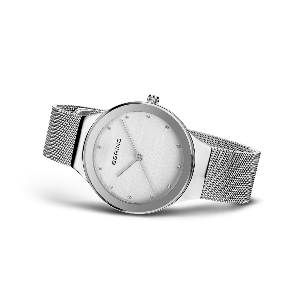 Oval Swarovski Stones Silver Watch