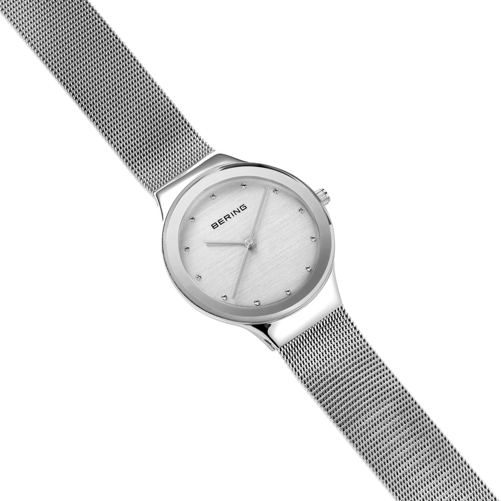 Oval Swarovski Stones Silver Watch