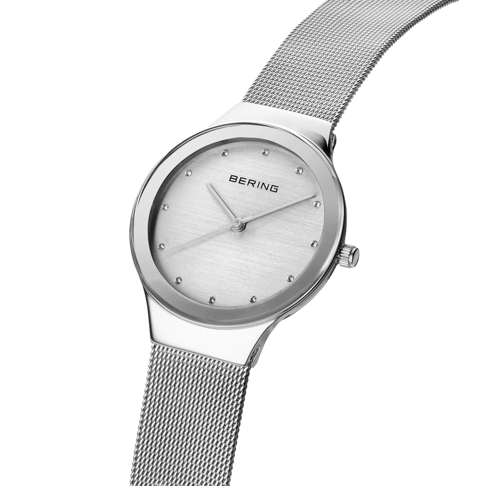 Oval Swarovski Stones Silver Watch