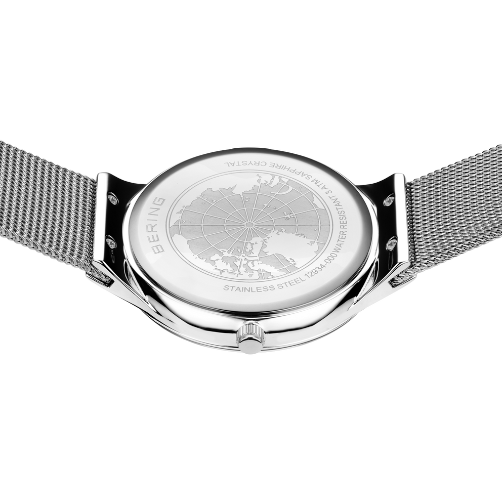 Oval Swarovski Stones Silver Watch
