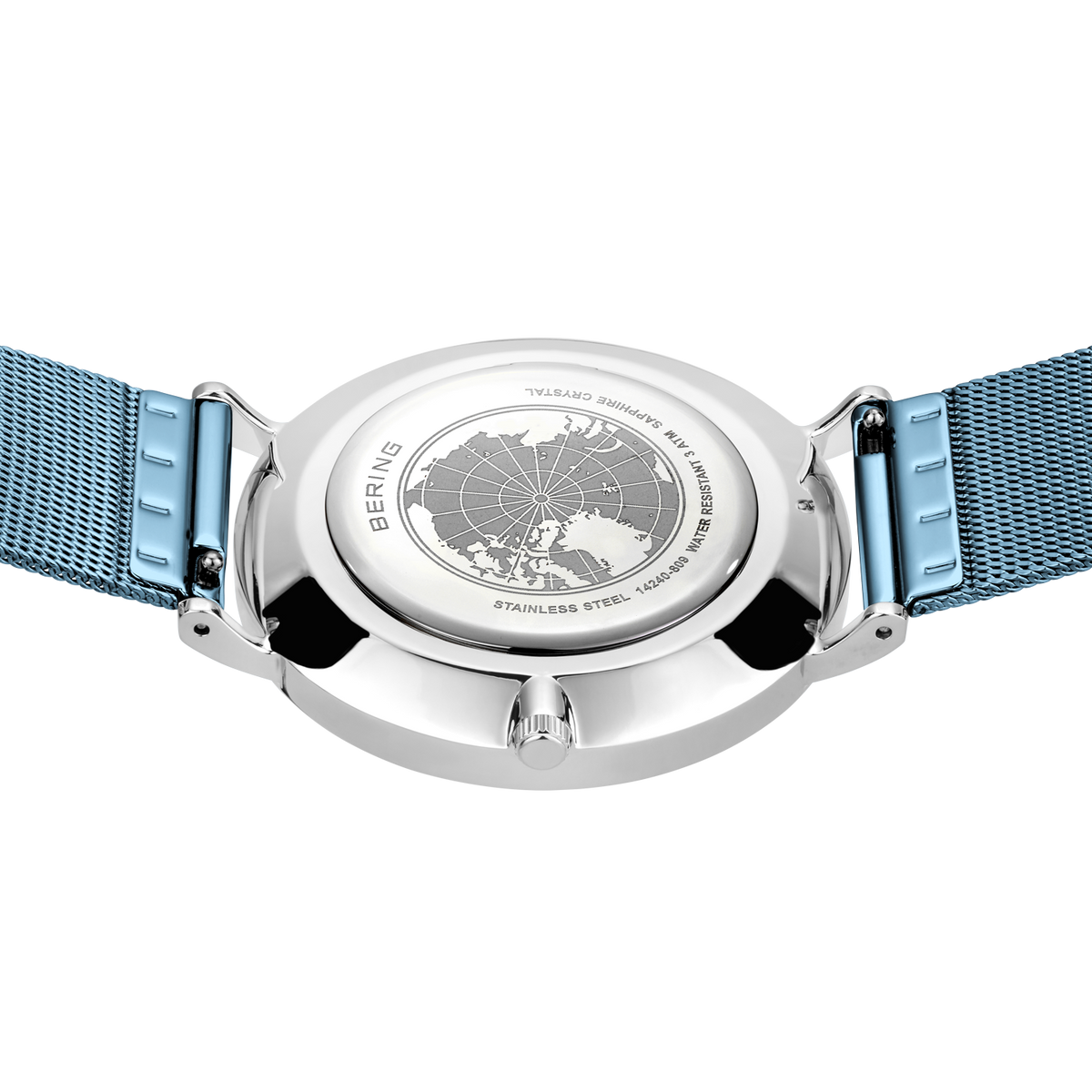 Multifunction Sunray Mesh Watch Blue