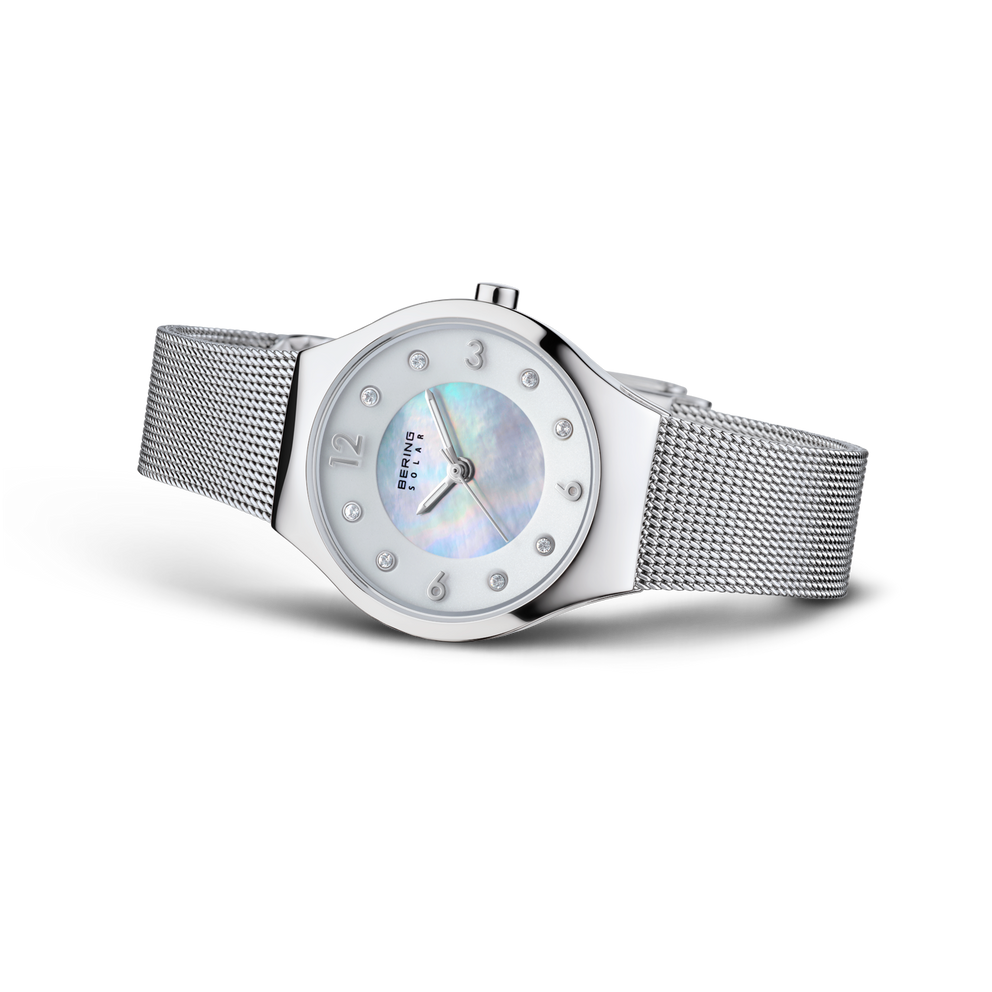 Solar Mesh Silver Watch