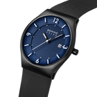 Solar Date Mesh Watch Blue Black