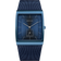 Reloj BERING de frente: esfera azul con una subesfera inferior, caja azul rectangular y correa de malla azul.