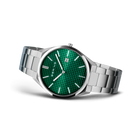 Ultra Slim Textured Green Watch