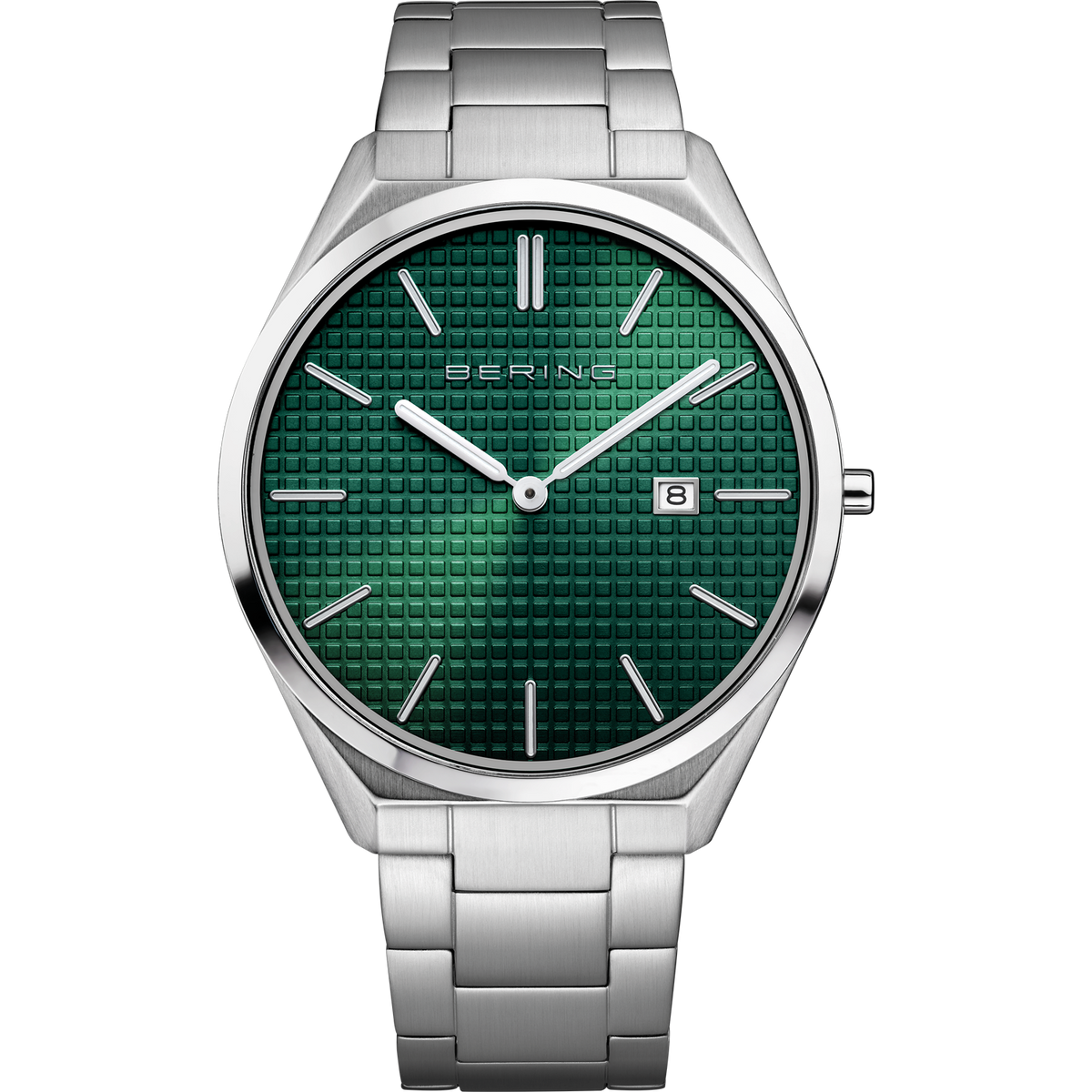Ultra Slim Textured Green Watch